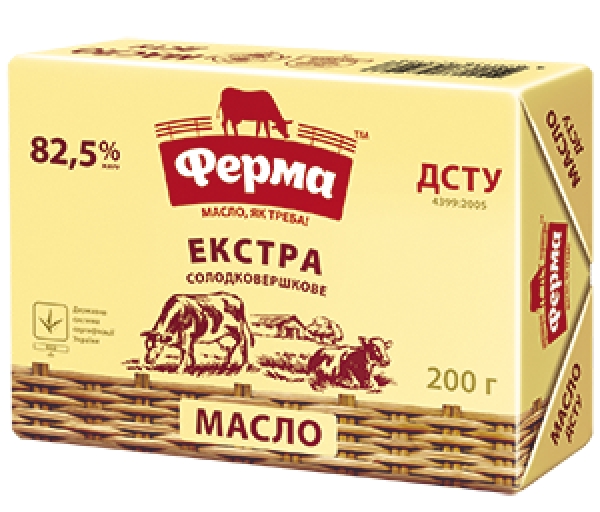 Масло сладкосливочное экстра