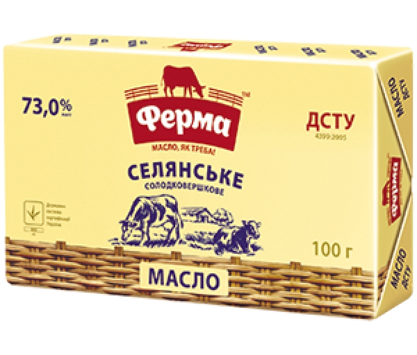 Масло сладкосливочное селянское