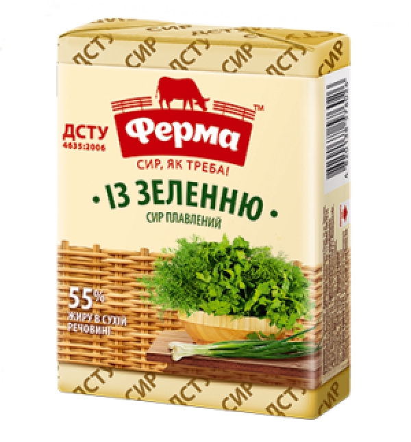Сыр плавленый «С зеленью»